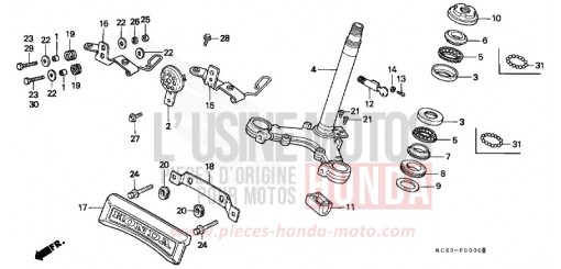STEERING STEM/HORN CM125CP de 1993